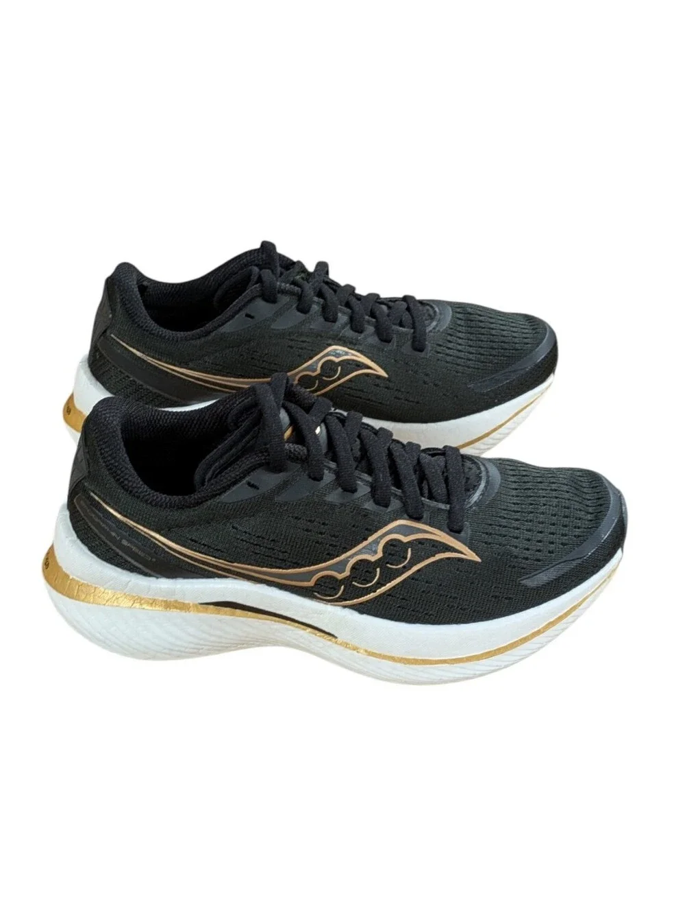 Saucony Endorphin Speed 3 Black Gold Running Shoes Size 7